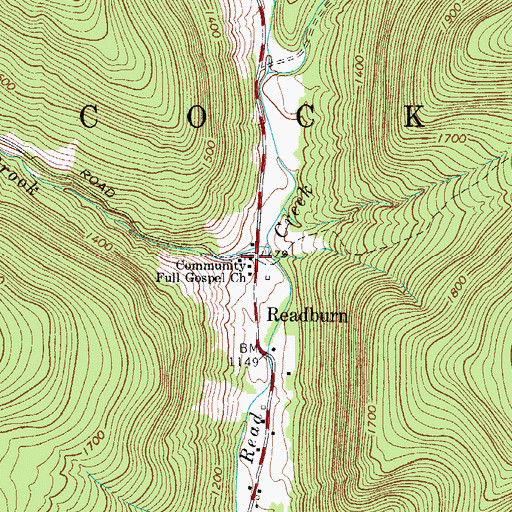 Topographic Map of Community Full Gospel Church, NY