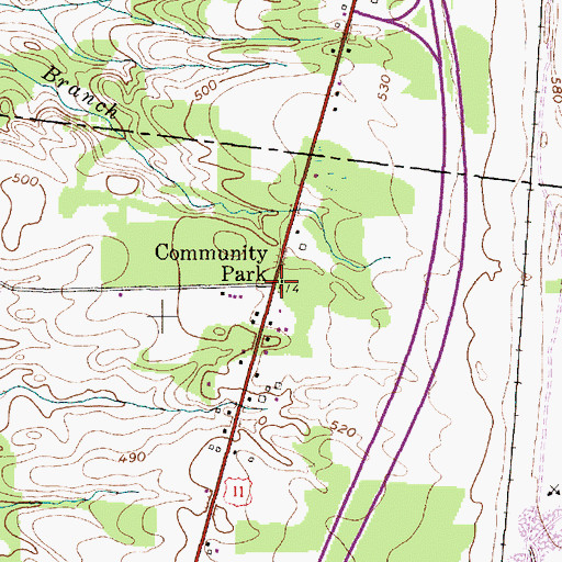 Topographic Map of Community Park, NY
