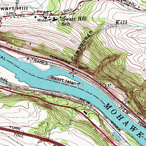 Topographic Map of Compaanen Kill, NY