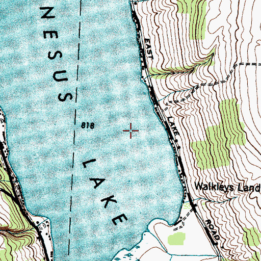 Topographic Map of Conesus Lake, NY