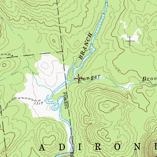 Topographic Map of Conger Brook, NY