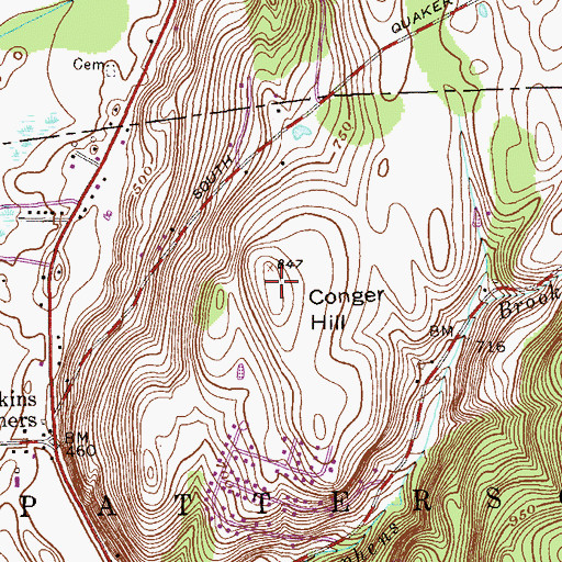 Topographic Map of Conger Hill, NY