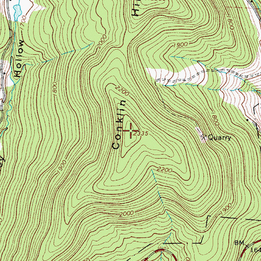 Topographic Map of Conklin Hill, NY