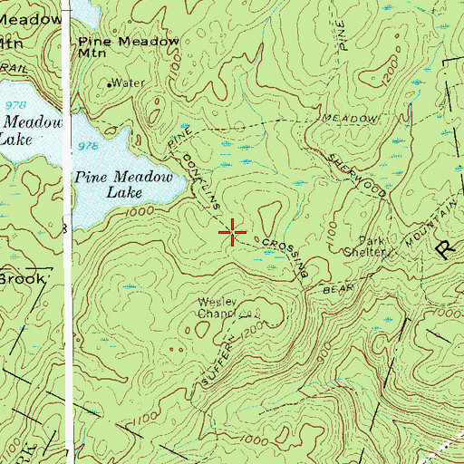 Topographic Map of Conklins Crossing, NY