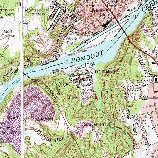 Topographic Map of Connelly, NY