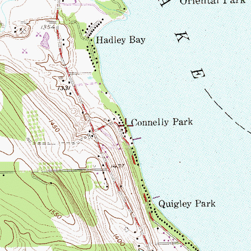 Topographic Map of Connelly Park, NY