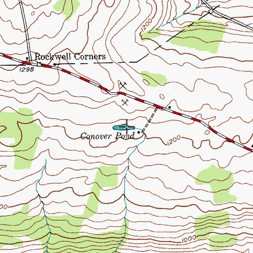 Topographic Map of Conover Pond, NY