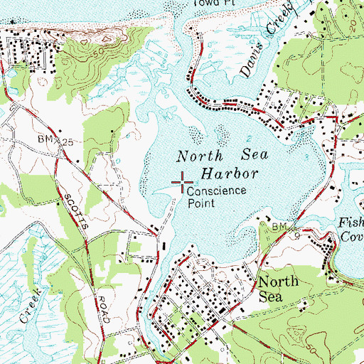 Topographic Map of Conscience Point, NY