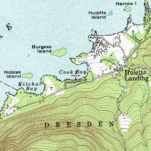 Topographic Map of Cook Bay, NY