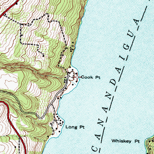 Topographic Map of Cook Point, NY