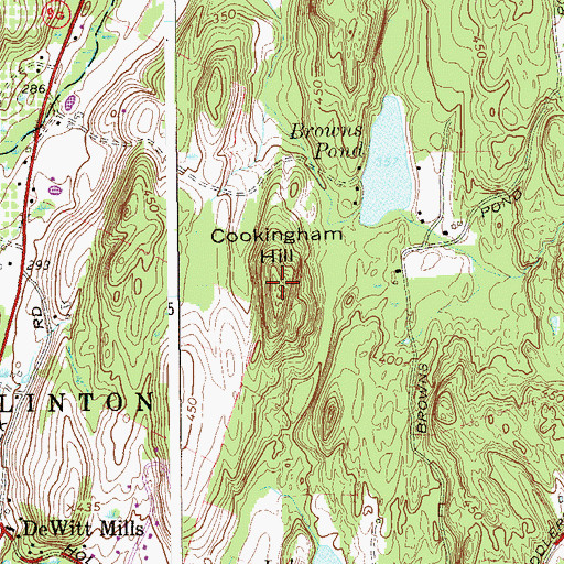Topographic Map of Cookingham Hill, NY