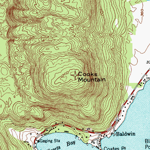 Topographic Map of Cooks Mountain, NY