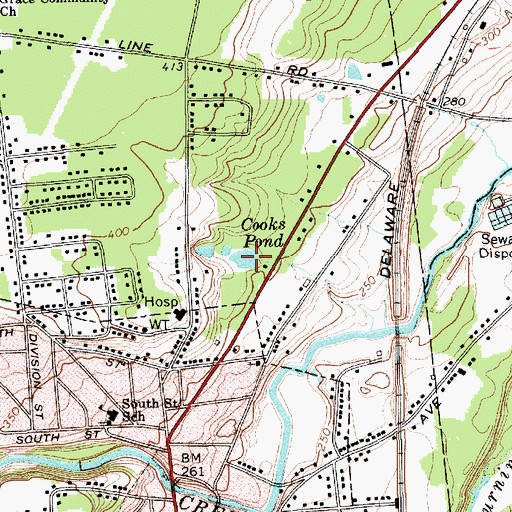 Topographic Map of Cooks Pond, NY
