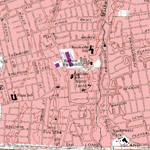 Topographic Map of Coolidge School, NY
