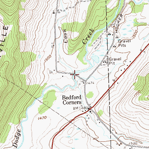 Topographic Map of Coon Branch, NY