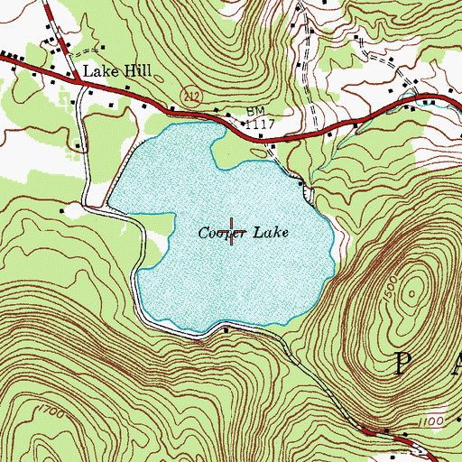 Topographic Map of Cooper Lake, NY