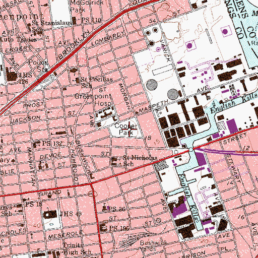 Topographic Map of Cooper Park, NY