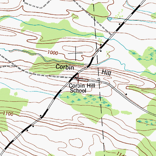Topographic Map of Corbin Hill School (historical), NY