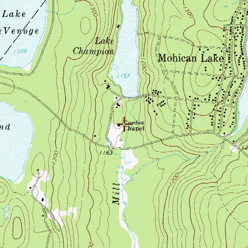 Topographic Map of Cordes Chapel, NY