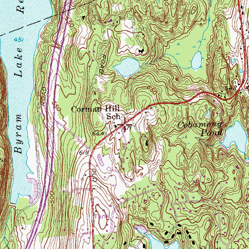Topographic Map of Corman Hill School (historical), NY