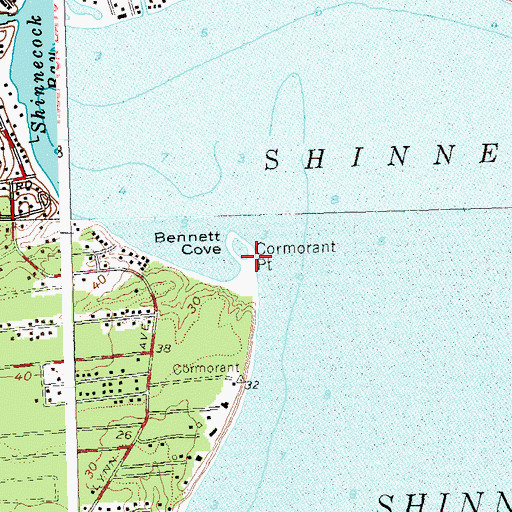 Topographic Map of Cormorant Point, NY