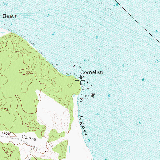 Topographic Map of Cornelius Point, NY