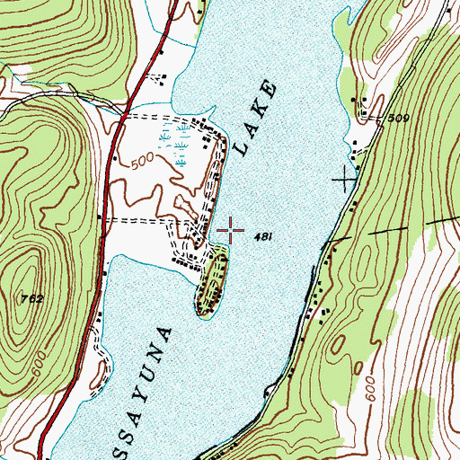 Topographic Map of Cossayuna Lake, NY
