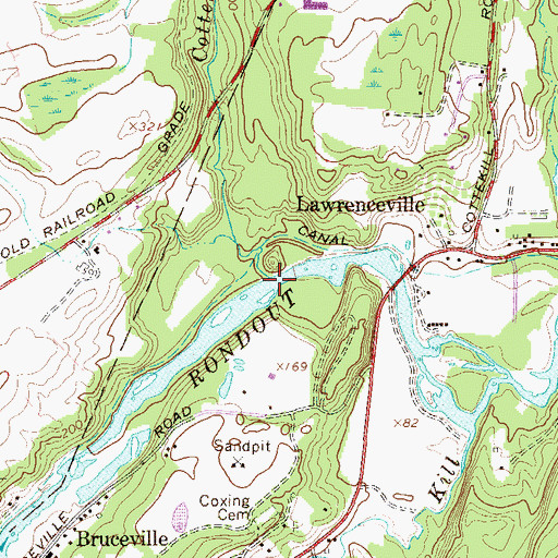 Topographic Map of Cottekill Brook, NY