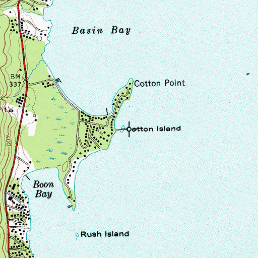 Topographic Map of Cotton Island, NY