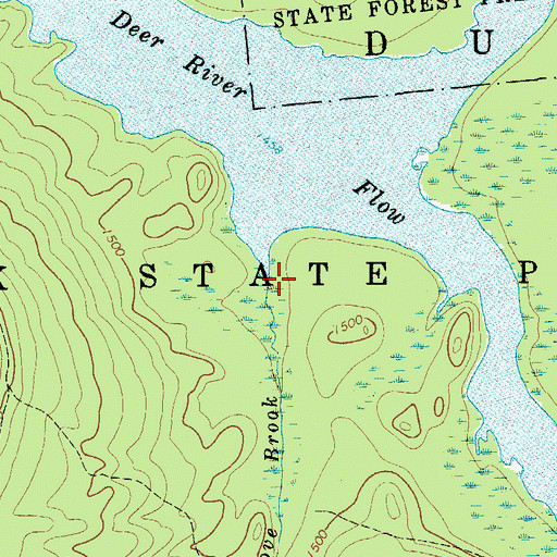 Topographic Map of Cove Brook, NY
