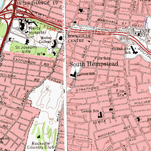 Topographic Map of William S Covert School, NY