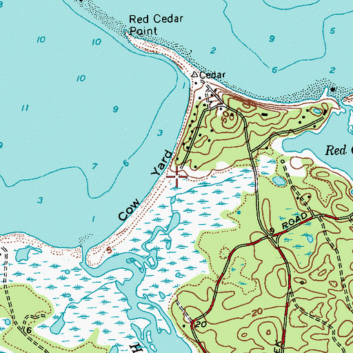 Topographic Map of Cow Yard, NY