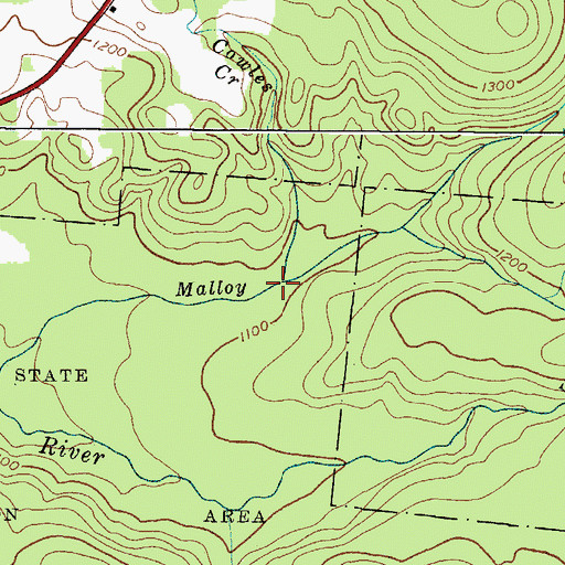 Topographic Map of Cowles Creek, NY