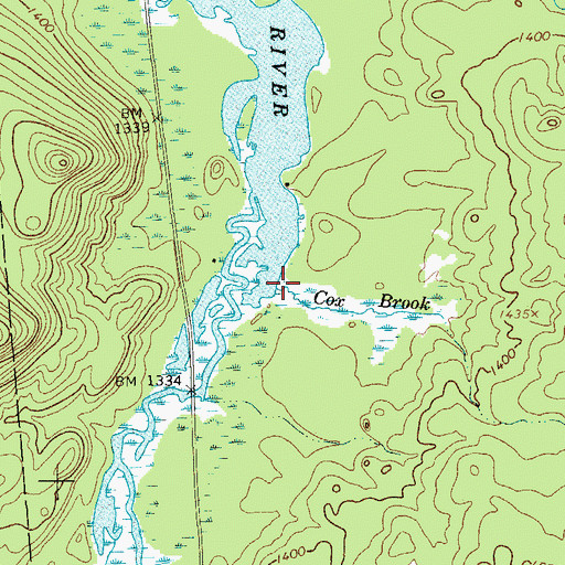 Topographic Map of Cox Brook, NY