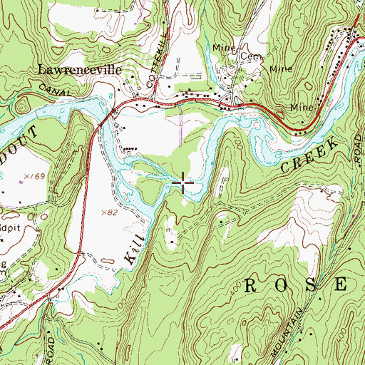 Topographic Map of Coxing Kill, NY