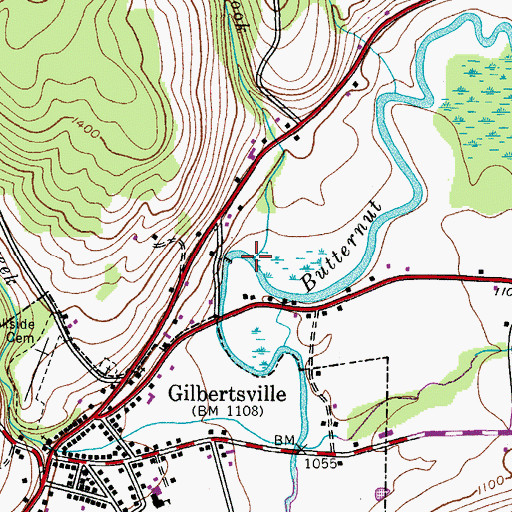 Topographic Map of Coye Brook, NY