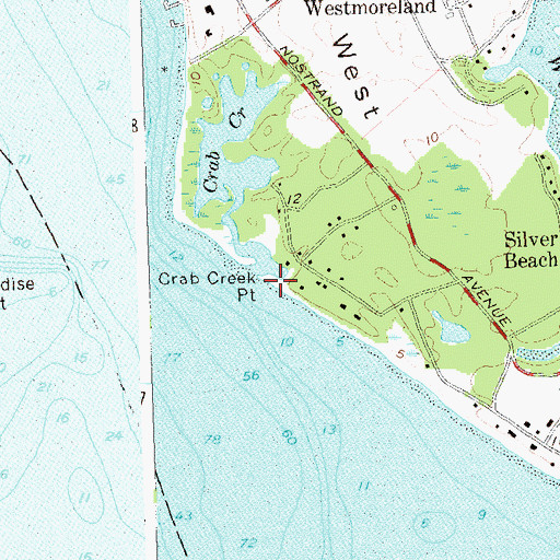 Topographic Map of Crab Creek Point, NY