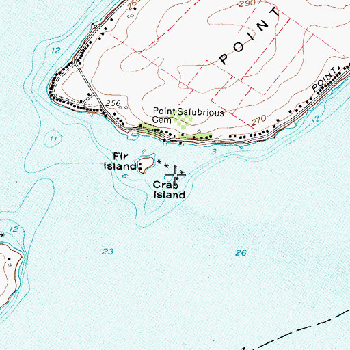 Topographic Map of Crab Island, NY