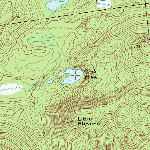 Topographic Map of Crab Pond, NY