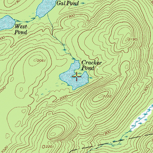 Topographic Map of Cracker Pond, NY