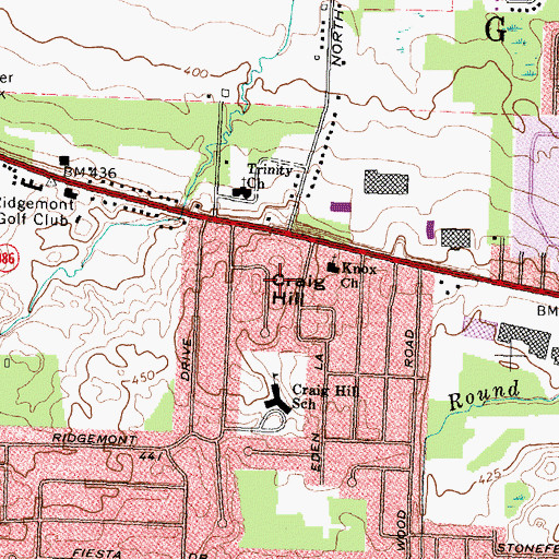 Topographic Map of Craig Hill, NY