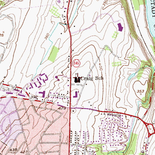 Topographic Map of Craig School, NY