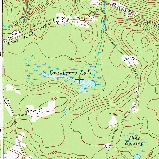 Topographic Map of Cranberry Lake, NY