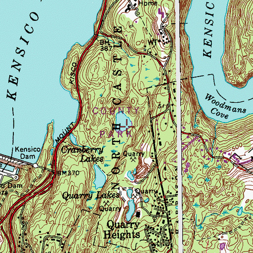 Topographic Map of Cranberry Lakes, NY
