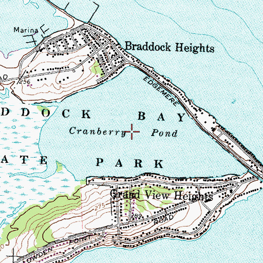 Topographic Map of Cranberry Pond, NY
