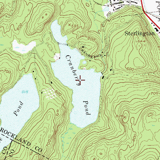 Topographic Map of Cranberry Pond, NY