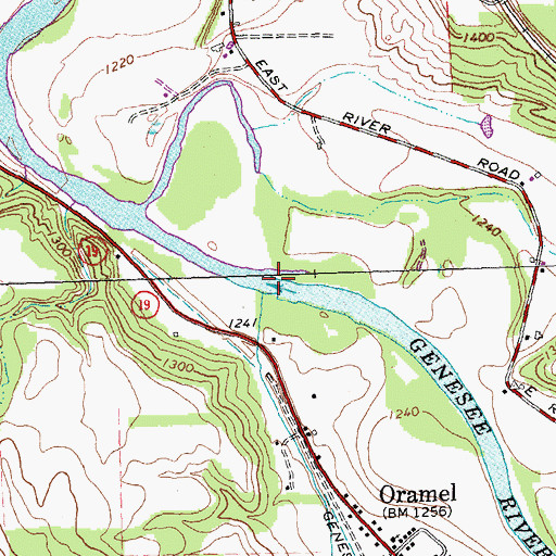Topographic Map of Crawford Creek, NY