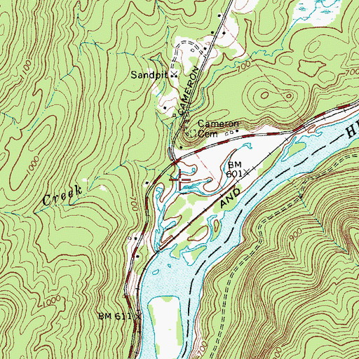 Topographic Map of Crazy Creek, NY
