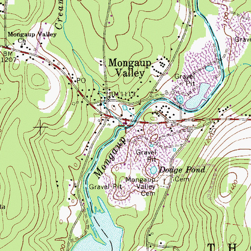 Topographic Map of Creamery Brook, NY