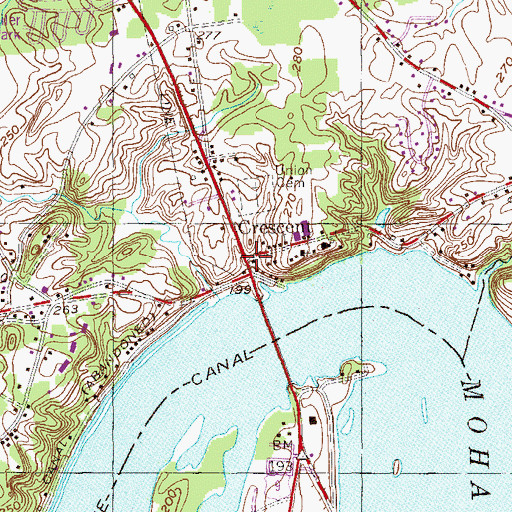 Topographic Map of Crescent, NY
